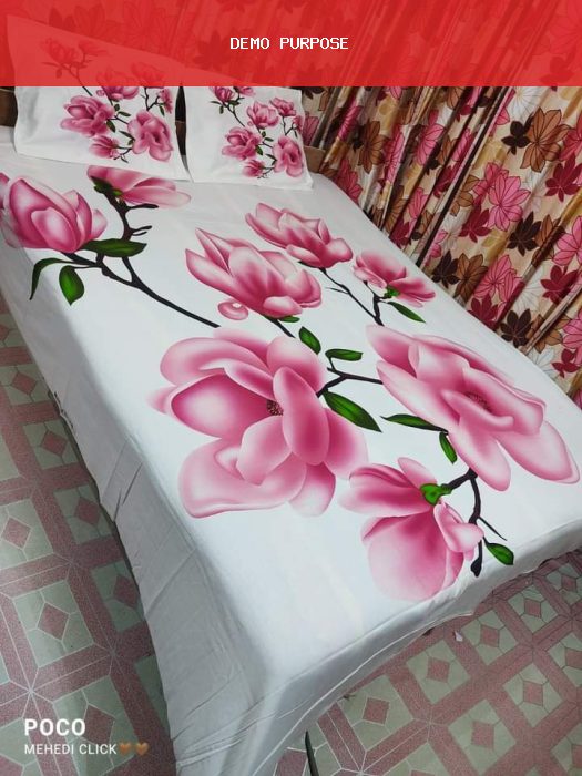 Stylish King Size Cotton Panel Bedsheets With 2 Pillow Cover.