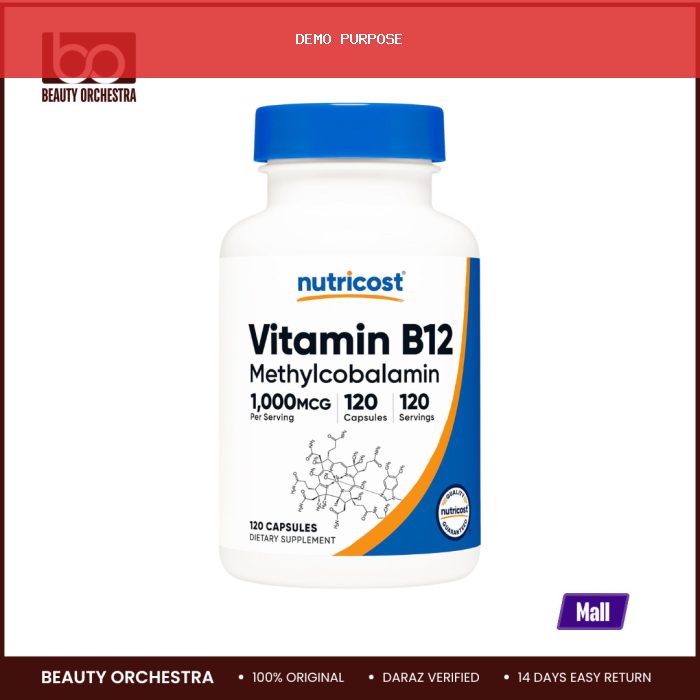 Nutricost Vitamin B12 (Methylcobalamin) 1000mcg- Vegetarian & Gluten Free B12 Supplement - 120 Capsules