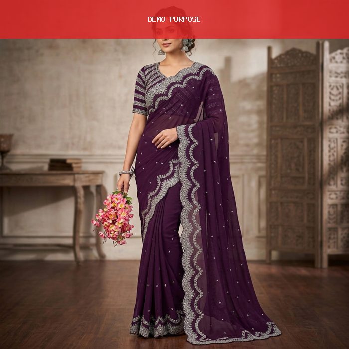 Georgette Saree for Women All Season Georgette Fabric Stylish Elegant Saree Saree with unstitched Blouse in Multicolor