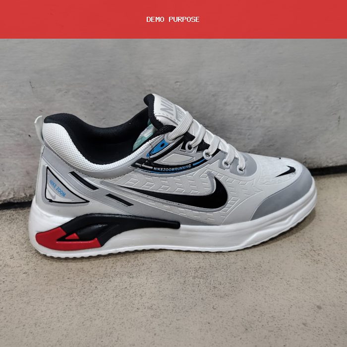PremiumBlack & White Sports Sneakers For Men – Lightweight Breathable Lace-Up Casual Shoes with Anti-Odor Technology